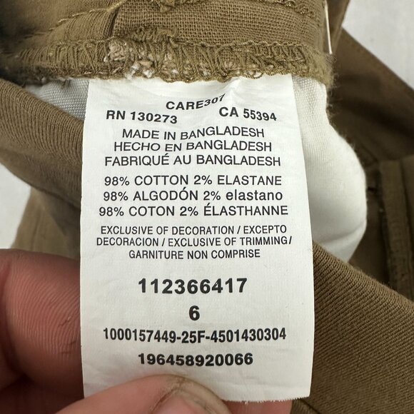 Lee Womens 5 Inch Comfort Waistband Shorts Size 6 Kangaroo Brown - Picture 6 of 10